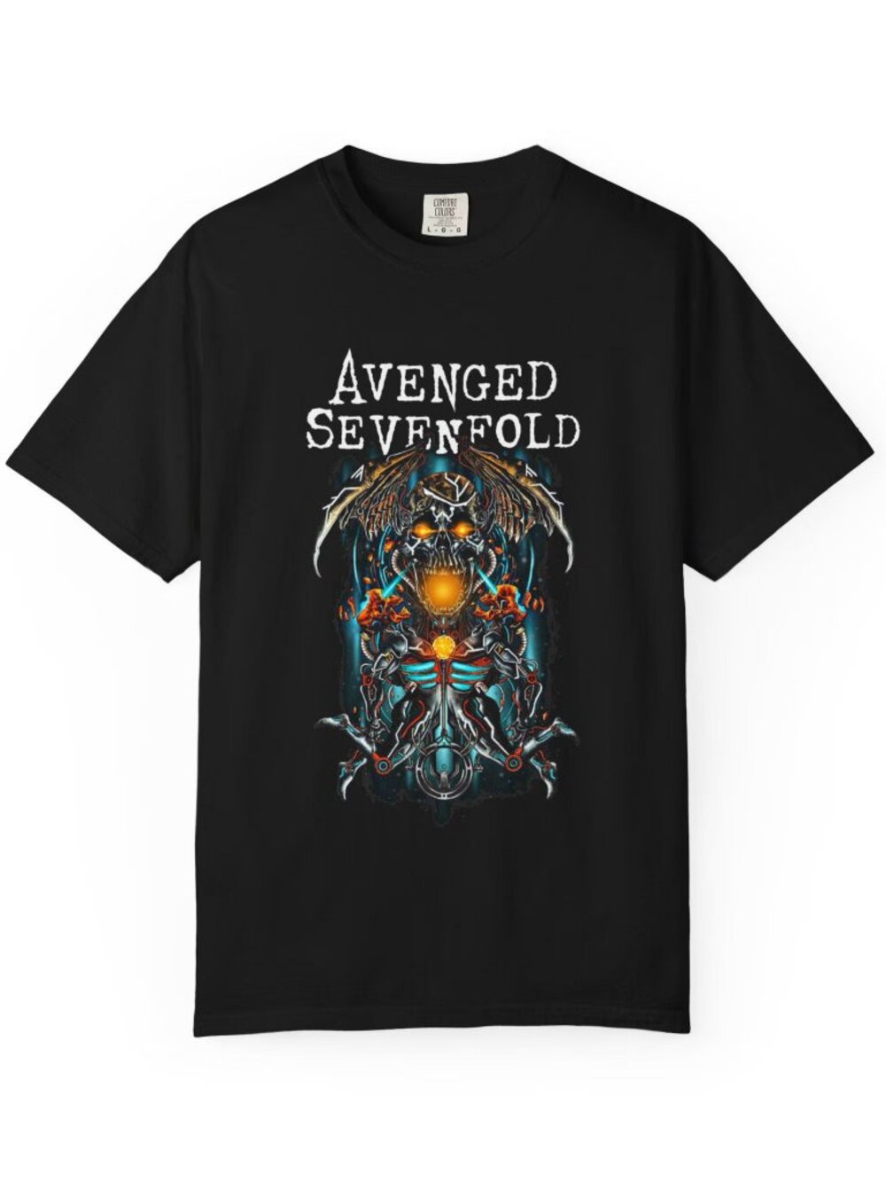 Avenged Sevenfold skull phoenix T-Shirt | Rock band tee, gothic metal design
